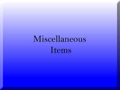 Miscellaneous